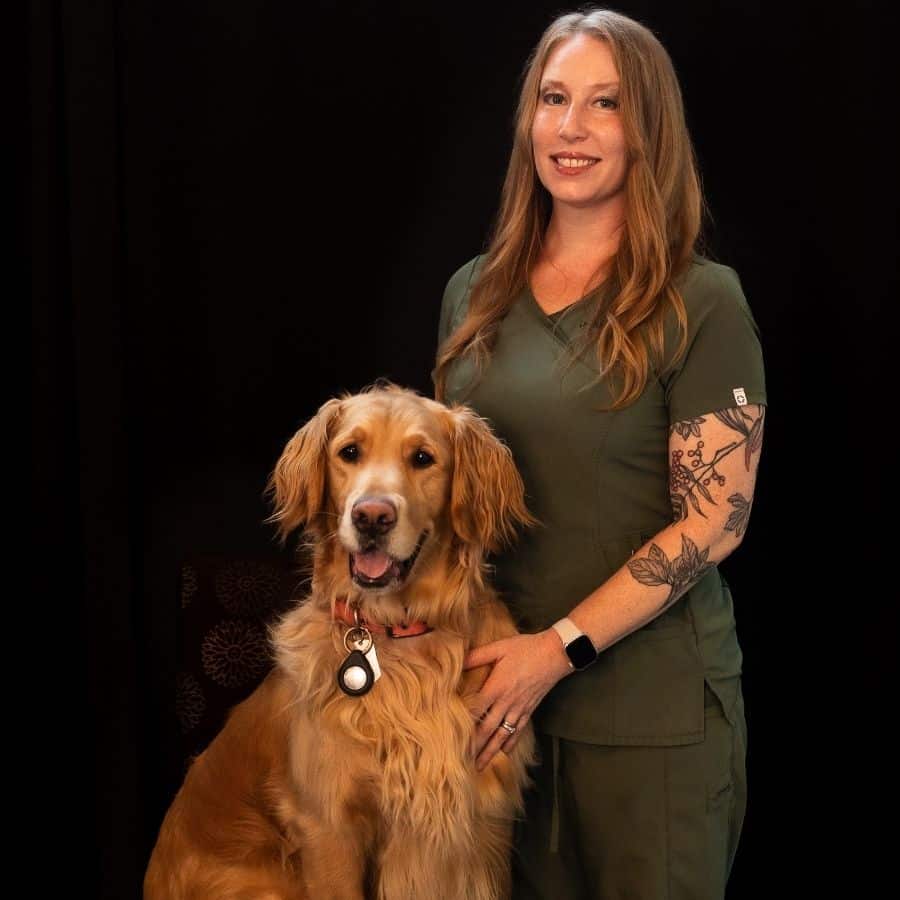 Dr. Merrigan and her dog Bob